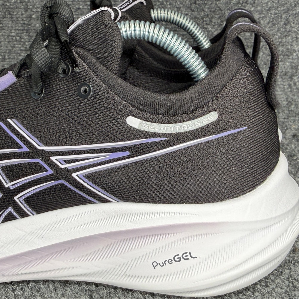 Asics Gel-Nimbus 26 Running Shoes Womens 10 Black Dusty Purple Athletic Training - Picture 5 of 13